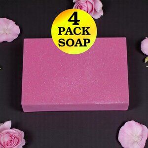 NEW Rose Bouquet Scented Handmade Soap. Set of four bars.